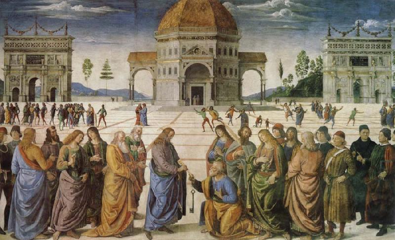 Pietro Perugino Charge to Peter oil painting picture